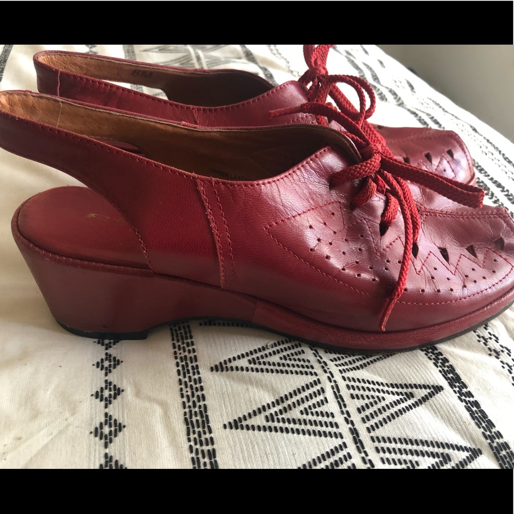 Red vintage unique shoes